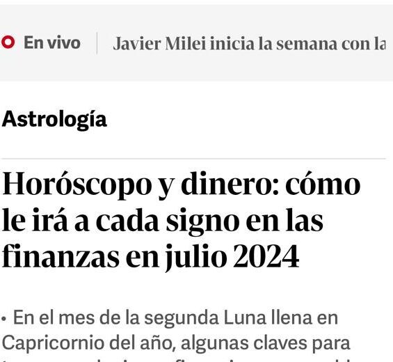 Astrología Financiera para el mes de Julio 2024